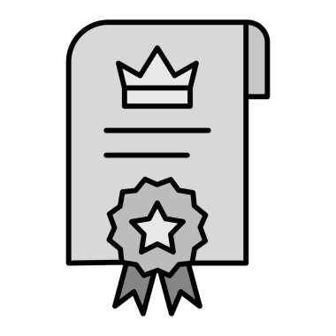 Sertifika ikonu vektör illüstrasyonu