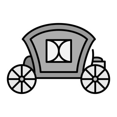 Araba ikonu. Web için eski motosiklet vektör simgelerinin özet çizimi