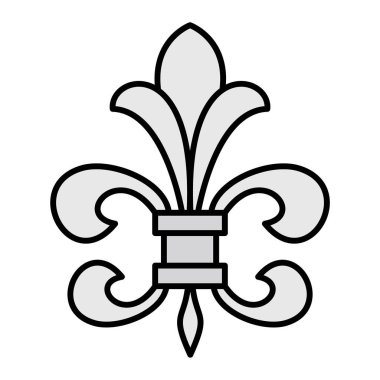 Fleur de lis simgesinin vektör illüstrasyonu