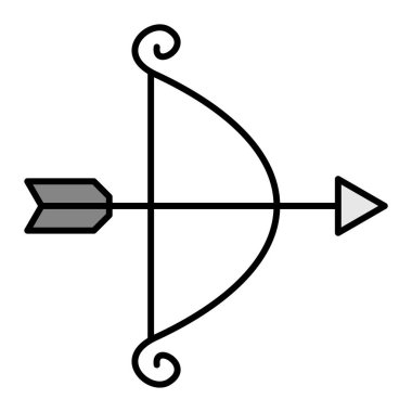 Okçuluk modern ikon vektör illüstrasyonu