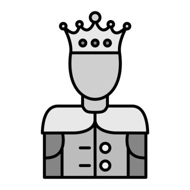 Kral modern simge vektör illüstrasyonu