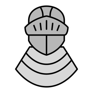 Şövalye modern ikon vektör illüstrasyonu