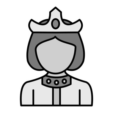 Kraliçe modern simge vektör illüstrasyonu