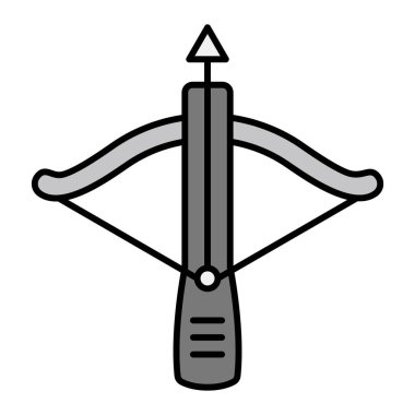 Crossbow modern ikon vektör çizimi