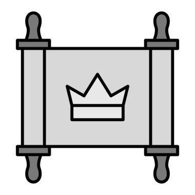 Papyrus modern ikon vektör çizimi