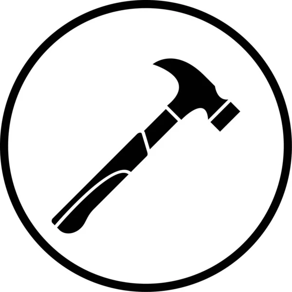 Vector Illustration Hammer Icon — Stock Vector