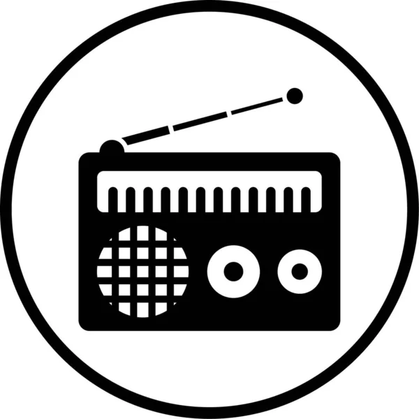 Radio Icono Web Ilustración Simple — Vector de stock