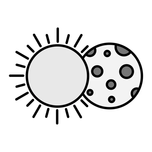 Sole Icona Vettore Isolato Sfondo Bianco Luna Segno Trasparente — Vettoriale Stock