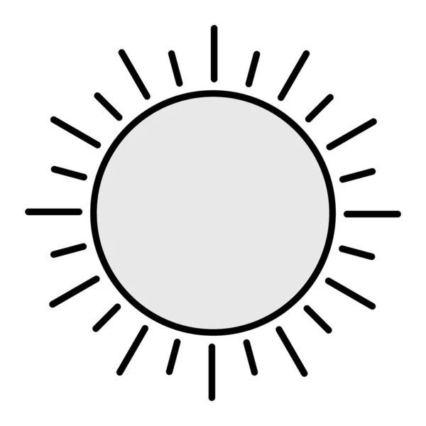 Güneş Ikonu Web Için Hava Vektörü Simgelerinin Basit Gösterimi — Stok Vektör