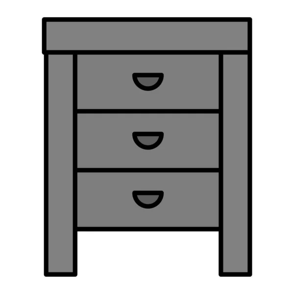 Cabinet Icon Simple Illustration Drawers Vector Icons Web — Stockvektor