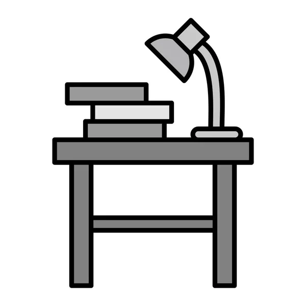 Шкільний Стіл Книгами Книгою Векторний Дизайн Ілюстрації — стоковий вектор