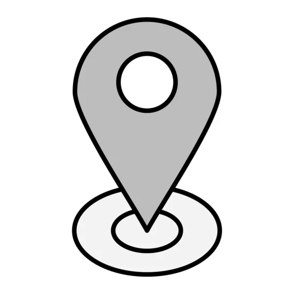Значок Штифта Місцезнаходження Контурна Вказівник Карти Векторна Ілюстрація Піктограма Ізольований — стоковий вектор