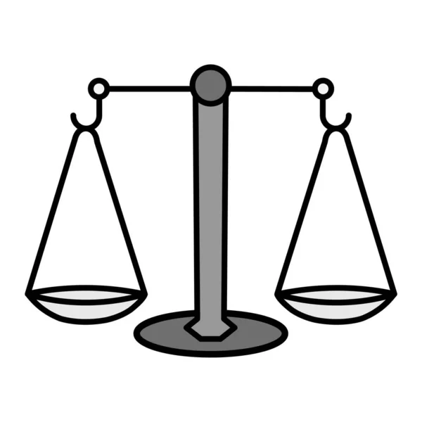 Concepto Ley Justicia Representado Por Icono Equilibrio Contorno Vector Símbolo — Vector de stock