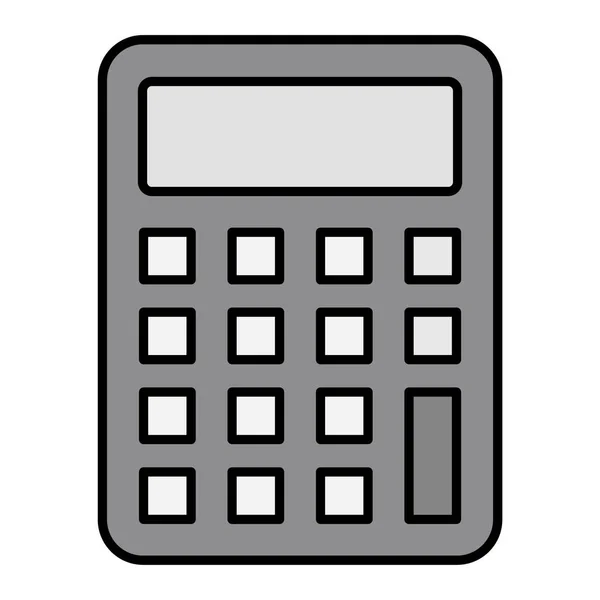 Ícone Calculadora Ilustração Simples Ícones Vetoriais Preto Branco Para Web — Vetor de Stock
