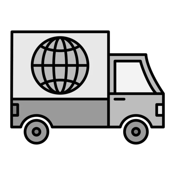 Delivery Van Vehicle Theme Isolated Design Vector Illustration — Vector de stock