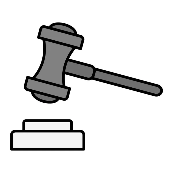 Judge Gavel Icon Vector Illustration — Stock Vector