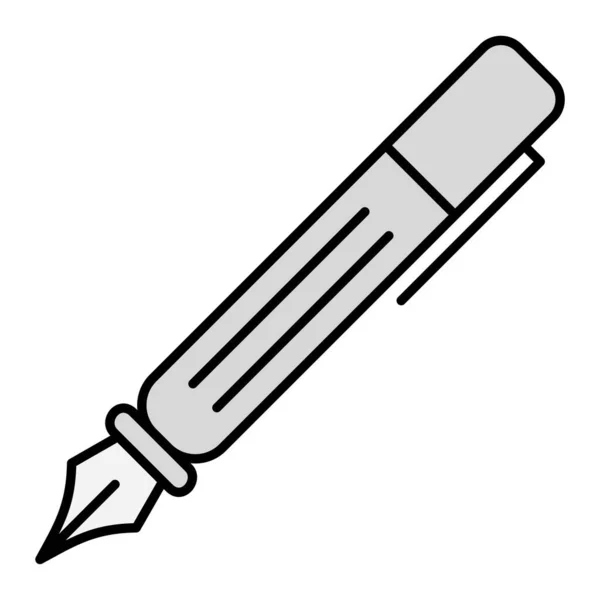 Значок Ручки Проста Ілюстрація Піктограм Перо Веб Дизайну Ізольовано Білому — стоковий вектор