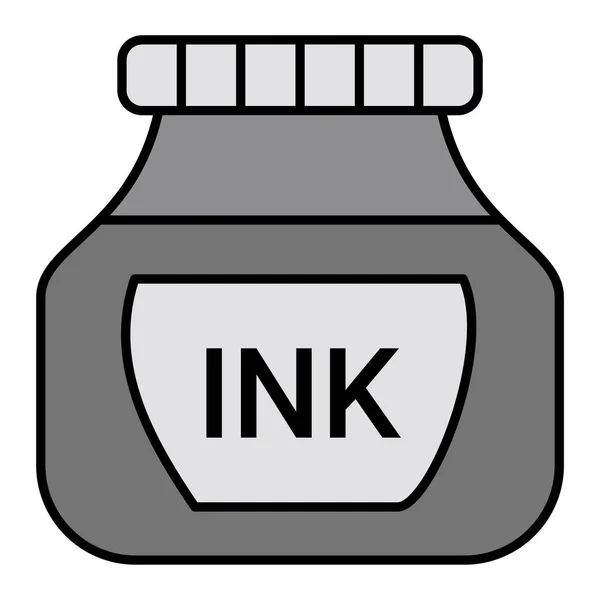 Botella Tinta Icono Web Ilustración Simple — Vector de stock