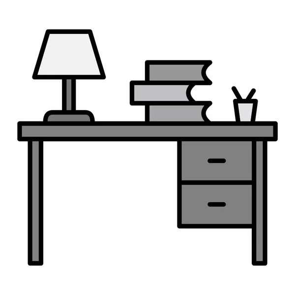 Bureau Pictogram Vector Illustratie Ontwerp — Stockvector