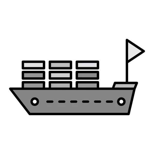 Ship Vector Glyph Icon Design — Stockvektor