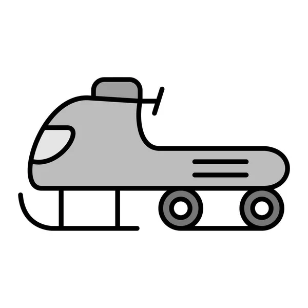 Snowmobile Vector Glyph Icon Design — Stock Vector