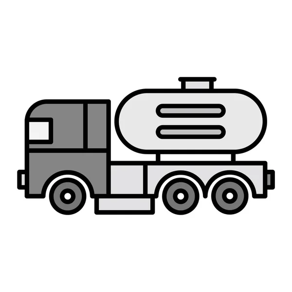 Tanker Teherautó Vektor Glyph Ikon Tervezés — Stock Vector