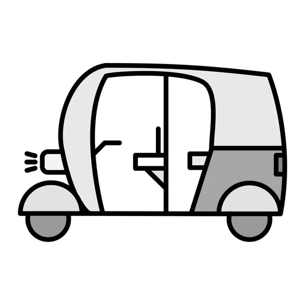 Auto Rickshaw Vector Glyph Icon Design — Vettoriale Stock