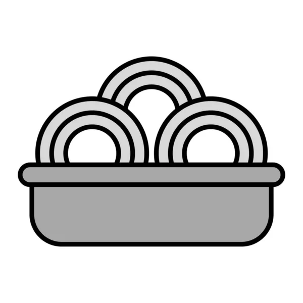 Spagetti Vektör Kabartma Simgesi Tasarımı — Stok Vektör