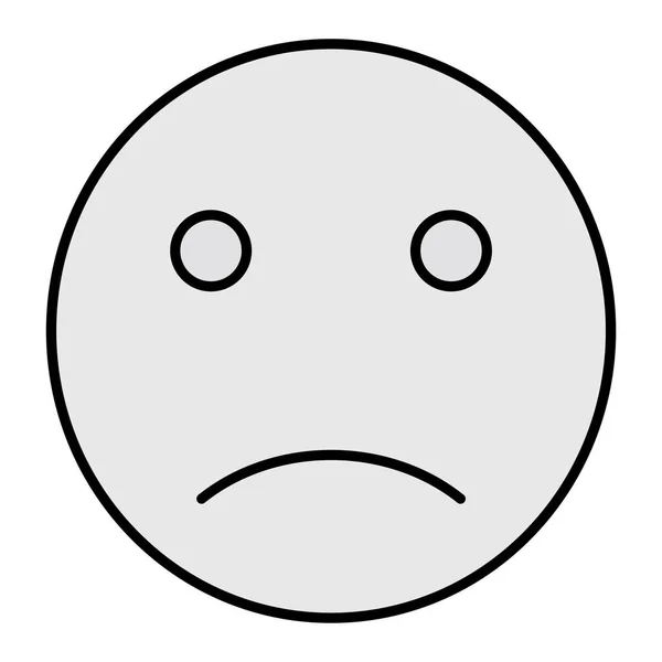 Sad Emoji Vector Glyph Icon Design — Archivo Imágenes Vectoriales