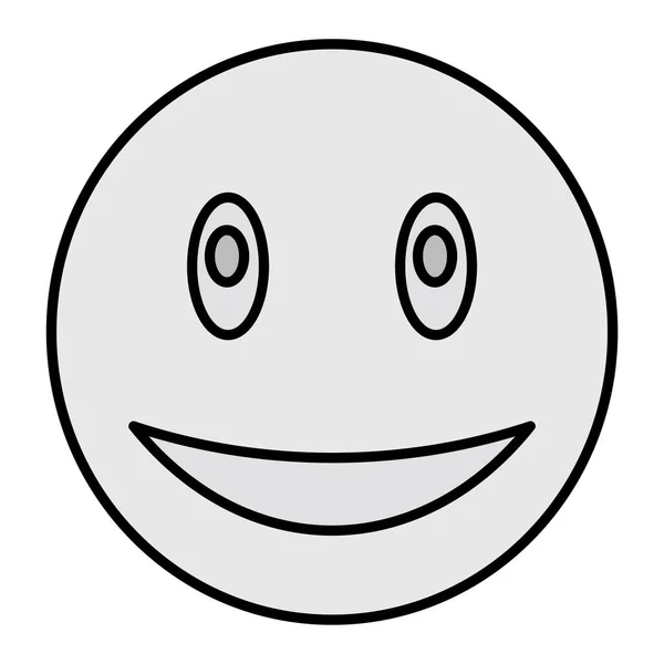 Smiling Emoji Vector Glyph Σχεδιασμός Εικονιδίων — Διανυσματικό Αρχείο