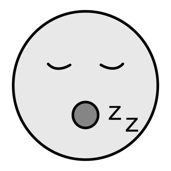 Slapen Emoji Vector Glyph Icoon Ontwerp — Stockvector