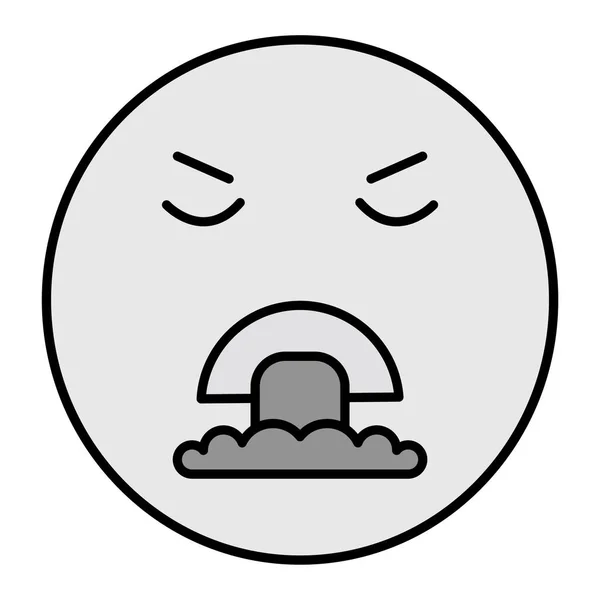 Braken Van Emoji Vector Glyph Icoon Ontwerp — Stockvector