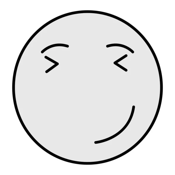 Cynical Emoji Vector Glyph Icon Design — Image vectorielle