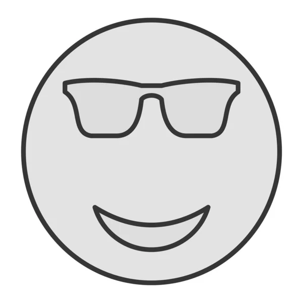Fajne Emoji Wektor Glyph Projekt Ikony — Wektor stockowy
