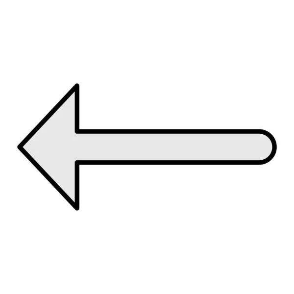 Left Arrow Vector Glyph Icon Design — Stockvektor