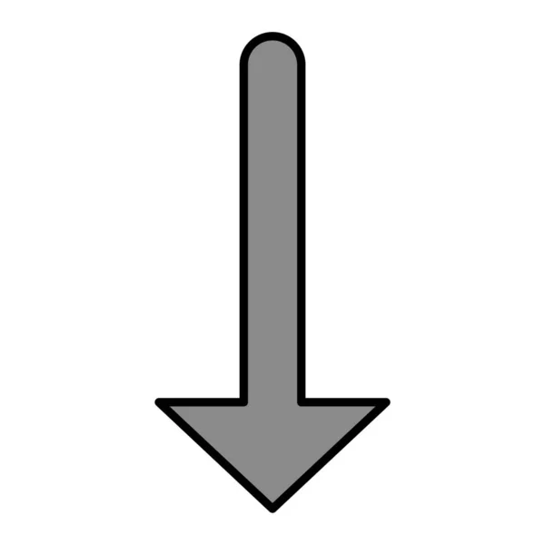 Seta Para Baixo Vector Glyph Icon Design — Vetor de Stock