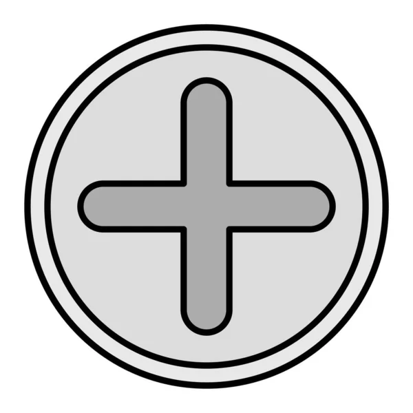 Adicionar Vector Glyph Icon Design — Vetor de Stock