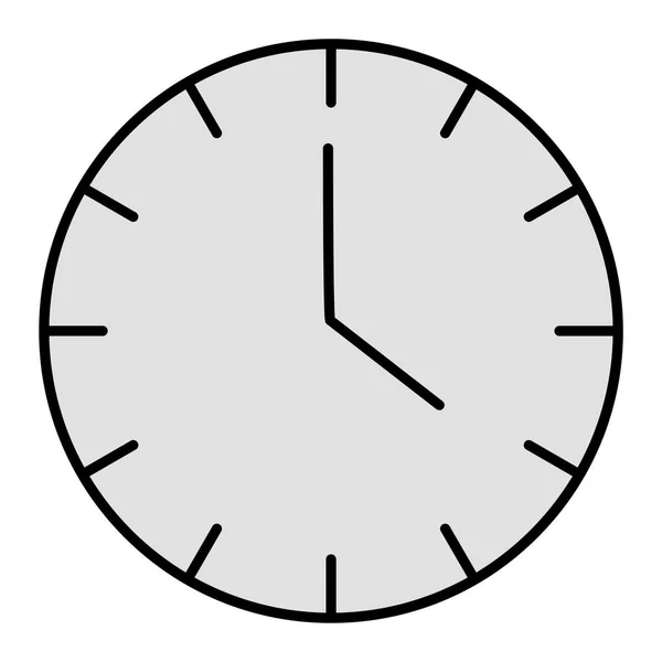 Icône Horloge Vectorielle Design Plat — Image vectorielle