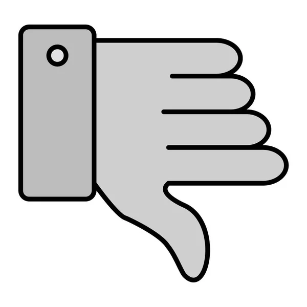 Рука Опущенным Большим Пальцем Иконка Векторная Иллюстрация — стоковый вектор