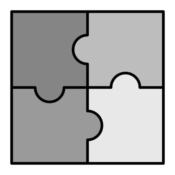 Puzzle Pieces Icon Outline Illustration Jigsaw Piece Vector Icons Web — Archivo Imágenes Vectoriales