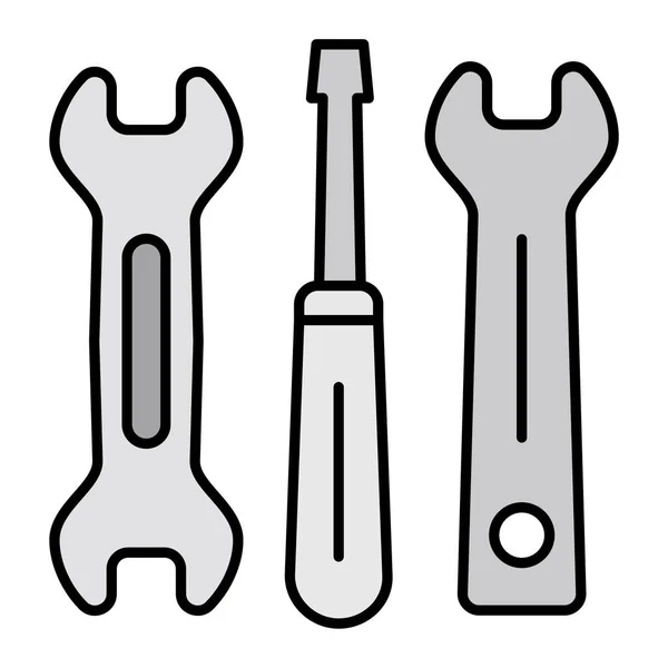 Gereedschap Icoon Schets Set Tools Vector Pictogrammen Voor Web Design — Stockvector