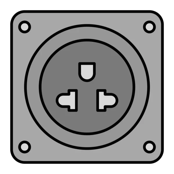 Socket Vector Glyph Icon Design — Vector de stoc