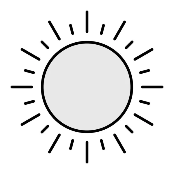 Sonnensymbol Einfache Illustration Von Wettervektorsymbolen Für Das Web — Stockvektor