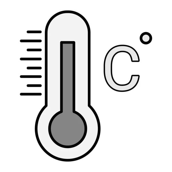 Illustrazione Vettoriale Icona Termometro — Vettoriale Stock