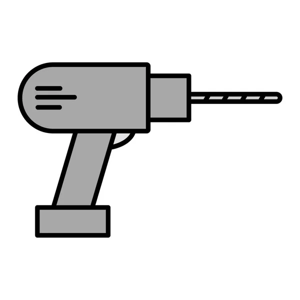 Drill Symbol Skizze Illustration Von Hammer Vektor Symbolen Für Web — Stockvektor