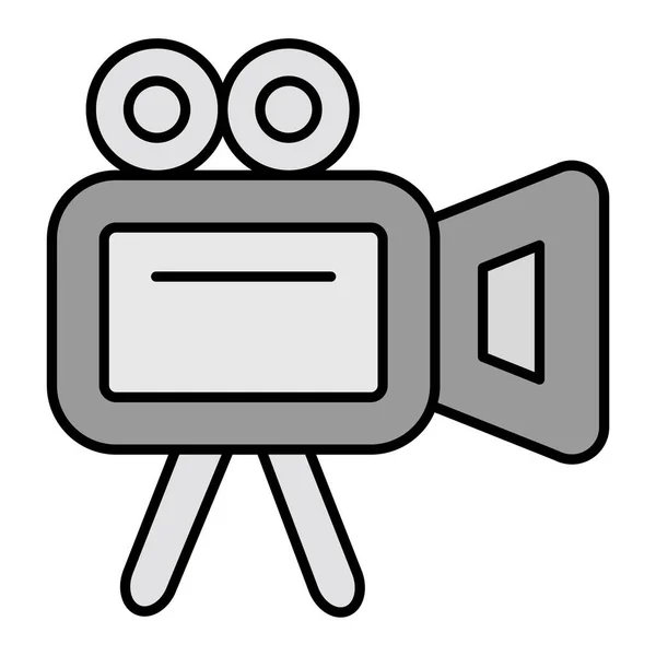 Video Camera Icon Outline Illustration Movie Projector Vector Icons Web — Stock Vector