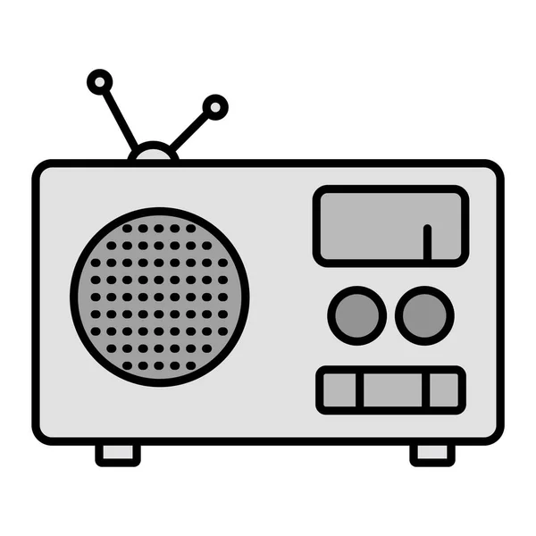 Ikona Urządzenia Radiowego Zarys Pop Wektor Symbol Ilustracji Wektor Izolowany — Wektor stockowy