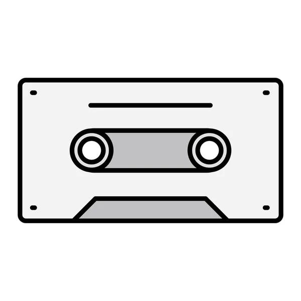 Cassette Tape Icon Vector Illustration Graphic Design — Stock Vector