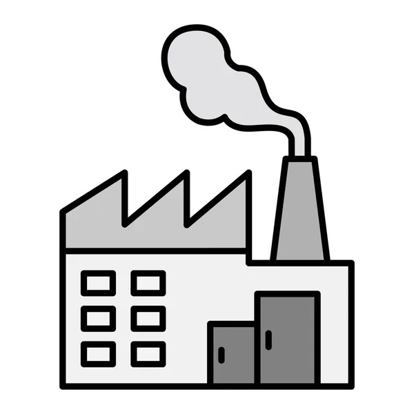 Fabrikgebäude Symbol Vektor Illustration Design — Stockvektor