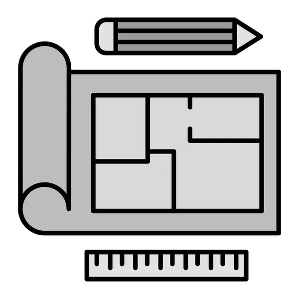 Plan Web Icon Simple Illustration — Stock Vector